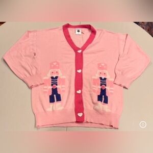 Merry Moments |  ladies Nutcracker holiday cardigan sweater. Size: S
